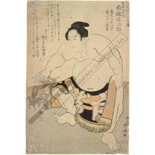 柳々居辰斎: Sumo wrestler Shirataki Saijiro (title not original) - Austrian Museum of Applied Arts