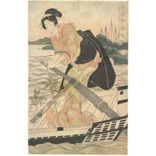 Kikugawa Eizan: Elegant women as fishermen - Austrian Museum of Applied Arts