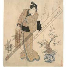 Japanese Print "The merchant" by Utagawa Kunisada, 歌川国貞 (Utagawa Kunisada I)