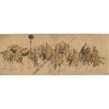 一筆斉文調: Daimyo-procession (title not original) - Austrian Museum of Applied Arts