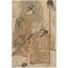 Katsukawa Shunsho: Ichimura Uzaemon and Iwai Hanshiro (title not original) - Austrian Museum of Applied Arts
