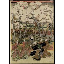 Utagawa Toyokuni I: Scenery with cherry blossoms in New Yoshiwara, Set of five prints - Austrian Museum of Applied Arts