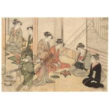 Katsukawa Shuncho: Seventh day celebration (title not original) - Austrian Museum of Applied Arts