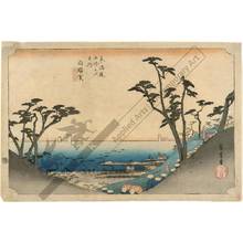 Utagawa Hiroshige: Shirasuga: Ocean view slope (station 32, print 33) - Austrian Museum of Applied Arts