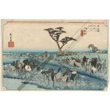 歌川広重: Chiryu: The summer horse fair (station 39, print 40) - Austrian Museum of Applied Arts