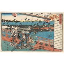 Utagawa Hiroshige: Kashiwagi at Yorozu in Nihonbashi - Austrian Museum of Applied Arts