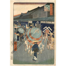 Utagawa Hiroshige: View of the first street in Nihonbashi-ward - Austrian Museum of Applied Arts
