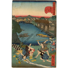 Utagawa Hirokage: Number 24: Sukiya riverbank - Austrian Museum of Applied Arts
