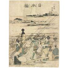 Katsushika Hokusai: Nihon-Bridge (start, print 1) - Austrian Museum of Applied Arts