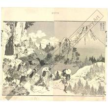 Katsushika Hokusai: Mount Fuji in the mountains of the Taiseki temple - Austrian Museum of Applied Arts