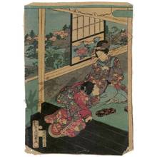 Utagawa Kunisada, 歌川国貞 (Utagawa Kunisada I)による浮世絵「Woman and girl inside a room (title not original)」