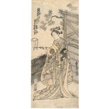 鳥居清満: Arashi Hinaji as the noblewoman Kumano - Austrian Museum of Applied Arts