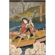 Utagawa Kunisada, 歌川国貞 (Utagawa Kunisada I)による浮世絵「The origin of the Sansha near the Miyako river」