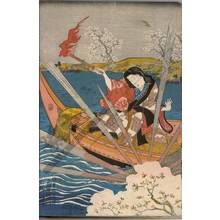 Utagawa Kunisada, 歌川国貞 (Utagawa Kunisada I)による浮世絵「The origin of the Sansha near the Miyako river」