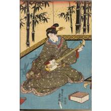 Utagawa Kunisada: Three tunes of elegant women - Austrian Museum of Applied Arts