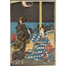 Utagawa Kunisada II: Autumn moon above Tatsumi - Austrian Museum of Applied Arts