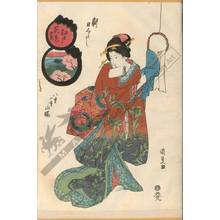 Utagawa Kunisada: Shinhigurashi: Double and single Mountain cherries - Austrian Museum of Applied Arts