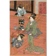 Utagawa Kunisada: Prosperity of the Momokawa restaurant - Austrian Museum of Applied Arts