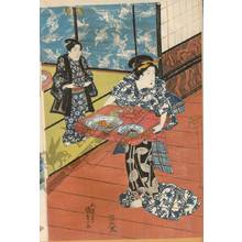 Utagawa Kunisada: Prosperity of the Momokawa restaurant - Austrian Museum of Applied Arts