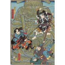 Utagawa Kunihisa: Revenge scene from the kabuki play “Gappo ga tsuji” - Austrian Museum of Applied Arts