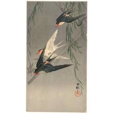 Shoson Ohara: Swallos in flight (title not original) - Austrian Museum of Applied Arts