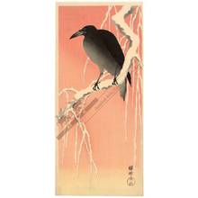 Shoson Ohara: Crow on a snowcovered branch (title not original) - Austrian Museum of Applied Arts