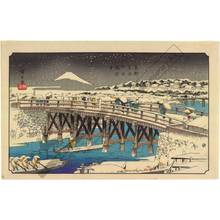 歌川広重: Nihon-Bridge with snow - Austrian Museum of Applied Arts
