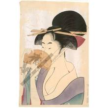 Kitagawa Utamaro: Beauty with a comb (title not original) - Austrian Museum of Applied Arts