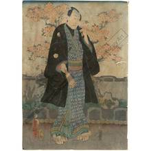 Utagawa Kunisada: Modern parody on the six poets and six flowers, Number 6 - Austrian Museum of Applied Arts