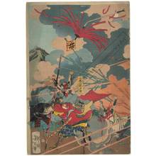 月岡芳年: Battle at Ueno (title not original) - Austrian Museum of Applied Arts