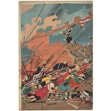 月岡芳年: Battle at Ueno (title not original) - Austrian Museum of Applied Arts