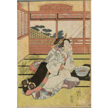 歌川国貞: Geisha (title not original) - Austrian Museum of Applied Arts
