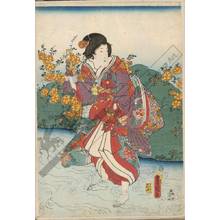 Utagawa Kunisada: Tama river of Ide in the province of Yamashiro - Austrian Museum of Applied Arts