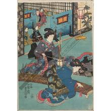 Utagawa Kunisada: Concert in the palace (title not original) - Austrian Museum of Applied Arts