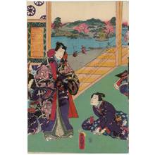 Utagawa Kunisada: Banquet of the shinging prince flower palace - Austrian Museum of Applied Arts