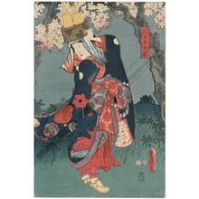Utagawa Kunisada: Okiku, woman from the poor classes - Austrian Museum of Applied Arts