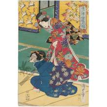 Utagawa Kunisada II: Suma bay - Austrian Museum of Applied Arts