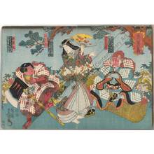 歌川国貞: Kabuki play “Higashi dairi karyomon” - Austrian Museum of Applied Arts