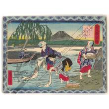 Utagawa Hiroshige III: Bleaching cloth - Austrian Museum of Applied Arts