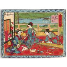 Utagawa Hiroshige III: Playing music with three instruments - Austrian Museum of Applied Arts