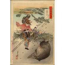Ogata Gekko: Emperor Yurako hunting at Mount Katsuragi - Austrian Museum of Applied Arts