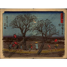 Utagawa Hiroshige: Print 36: Akasaka (Station 36) - Austrian Museum of Applied Arts