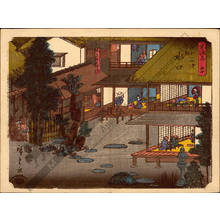 Utagawa Hiroshige: Print 50: Minakuchi (Station 50) - Austrian Museum of Applied Arts