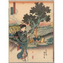 Utagawa Kunisada: Fukuroi (Station 27, Print 28) - Austrian Museum of Applied Arts