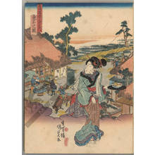Utagawa Kunisada: Kuwana (Station 42, Print 43) - Austrian Museum of Applied Arts