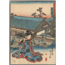 Utagawa Kunisada: Sakanoshita (Station 48, Print 49) - Austrian Museum of Applied Arts