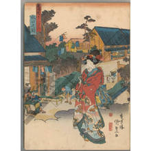 Utagawa Kunisada: Minakuchi (Station 50, Print 51) - Austrian Museum of Applied Arts