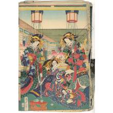 Utagawa Kunisada II: High ranking courtesans from the Nakamanji house at the pleasure quarter Shinshimabara in Tsukiji - Austrian Museum of Applied Arts