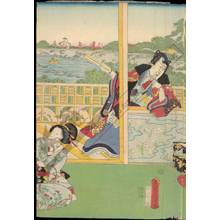 Utagawa Kunisada: Genji visiting the pleasure quarter - Austrian Museum of Applied Arts