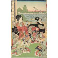 Utagawa Kunisada: Genji visiting the pleasure quarter - Austrian Museum of Applied Arts